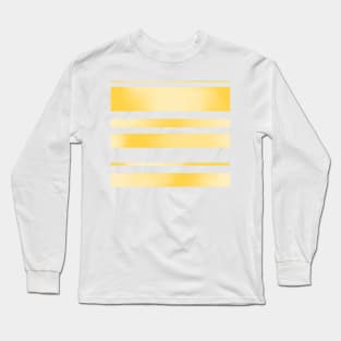 Yellow Watercolour Stripes Long Sleeve T-Shirt